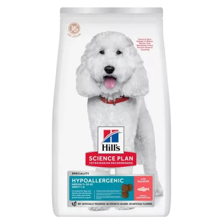 Hill's SP Canine Adult Hypoallergenic Medium lazac száraz kutyaeledel 2,5kg