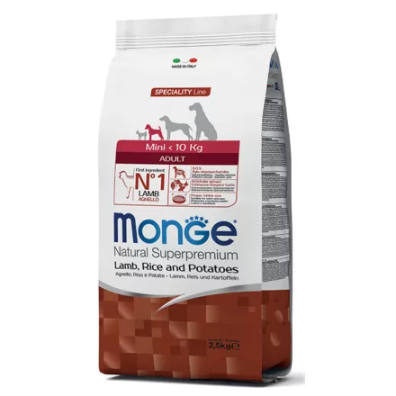 Monge Dog Mini Adult Monoprotein bárány-rizs-burgonya száraztáp kutyának 15kg