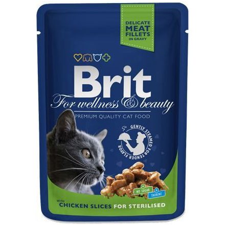 Brit Premium Cat Chicken Slices for Sterilised 100g alutasakos