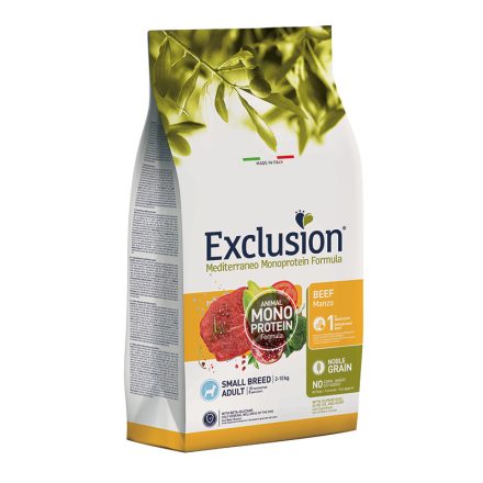 Exclusion Mediterraneo Monoprotein Adult Beef Small száraztáp kutyának 2kg