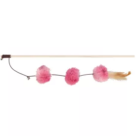   Trixie 45698 Playing Rod - játék macskapeca pom-pom labdával macskák részére (40cm)