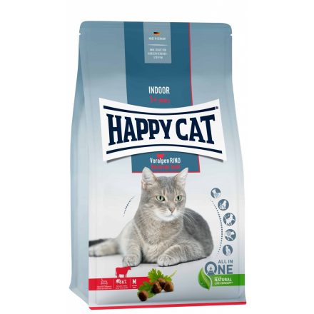 Happy Cat Indoor Voralpen Rind - Marha - száraz macskaeledel 1,3kg