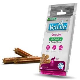   Vet Life Dog Struvite+Dental Treat húgyúti egészséget támogató és fogtisztító jutalomfalat kutyának Mini 60g
