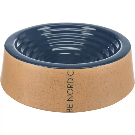 Trixie 24300 BE NORDIC kerámia tál (bézs,sötétkék) kutyák részére (0,2l /Ø16cm)