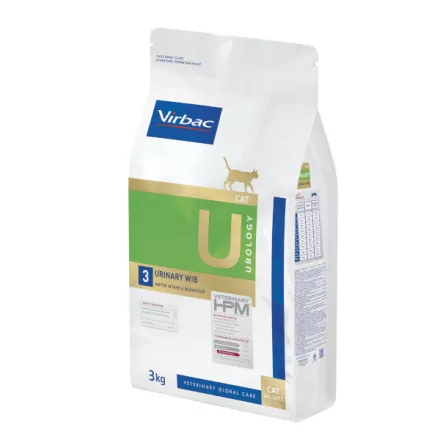 Virbac HPM Diet Cat Urology Water Intake & Behaviour U3 3kg lejárat közeli