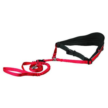 Trixie 12766 Waist Belt - futópóráz - piros/fekete - (70-120cm/12cm)