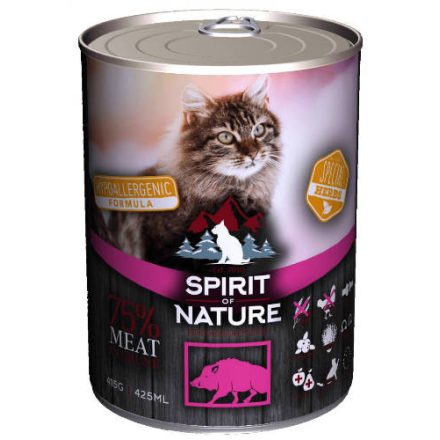 Spirit of Nature Cat vaddisznóhúsos konzerv 415g