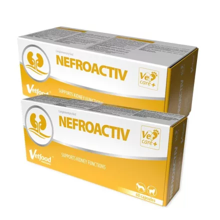 VetFood Nefroactiv vesefunkciót támogató kapszula kutyáknak és macskáknak 60db