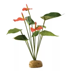   Exo-Terra Rainforest Plant Anthurium Bush - Terráriumi flamingóvirág műnövény dekoráció 30cm