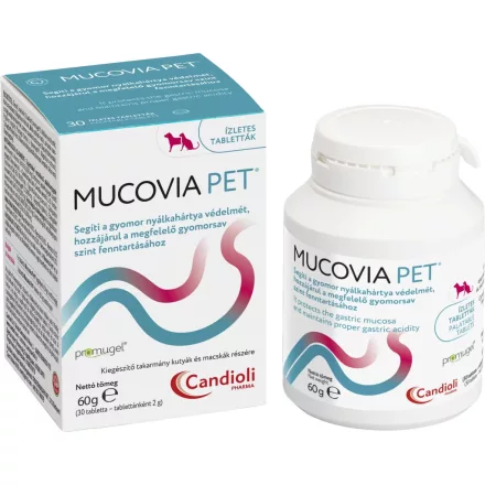 Candioli Mucovia Pet gyomorvédő tabletta kutyáknak és macskáknak 30 db