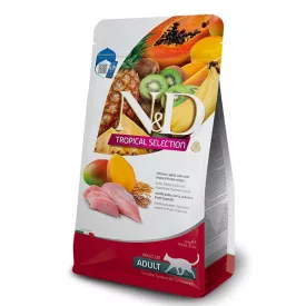   N&D Cat Tropical Selection Adult csirke, tönkölybúza, zab, trópusi gyümölcsök száraz macskaeledel 300g
