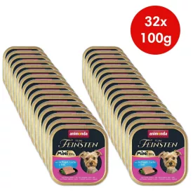   Animonda Vom Feinsten Adult Mini Geflügel, Lachs, Dill (baromfi,lazac,kapor) alutálkás eledel felnőtt kistestű kutyának 32x100g (82358)