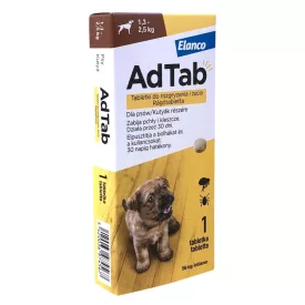   AdTab™ rágótabletta élősködők ellen kutyák részére 56mg (1,3-2,5kg)