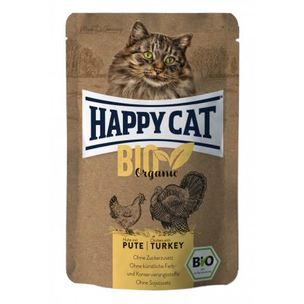 Happy Cat Bio Organic alutasakos eledel - Csirke és pulyka 12x85g