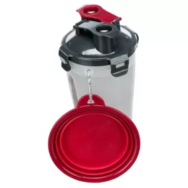   Trixie 25019 Feed and Water Containers - Úti etető és itató egyben ( 2× 0.35 l/ø 11 × 23 cm)
