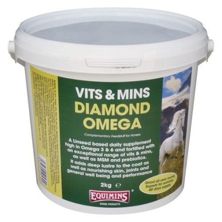 Equimins Diamond Omega – Őrölt porlasztott vitaminos lenmag 2 kg vödörben