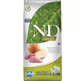   N&D Dog Prime Adult medium & maxi wild boar & apple (vaddisznó-alma) száraz kutyatáp 12kg