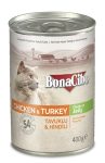   Bonacibo Canned Cat csirkés-pulykás konzerv macskáknak 400g