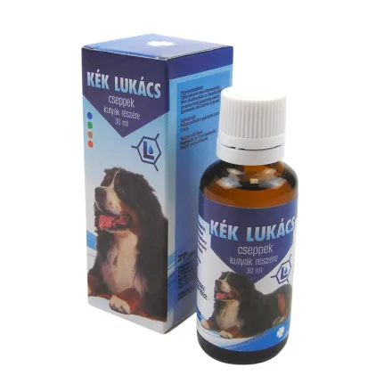 Kék Lukács cseppek kutyák részére 30ml lejárat közeli