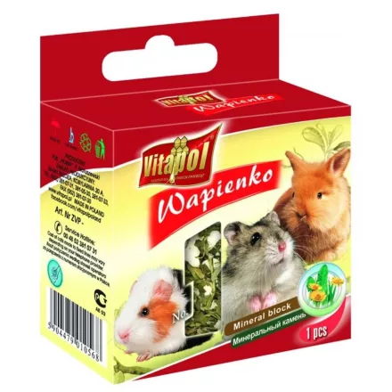 Vitapol Mineral Block pitypang - fogkoptató rágcsálók és nyulak részére (40g)