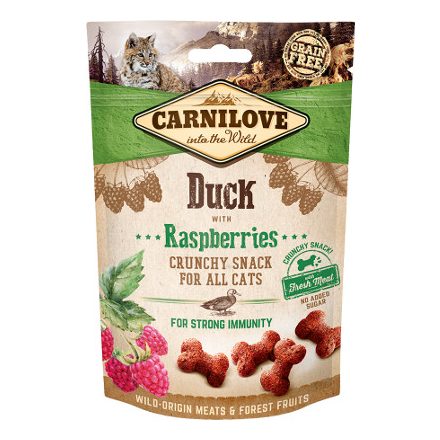 CarniLove Cat Crunchy Snack Duck & Raspberries (kacsa-málna) 50g 