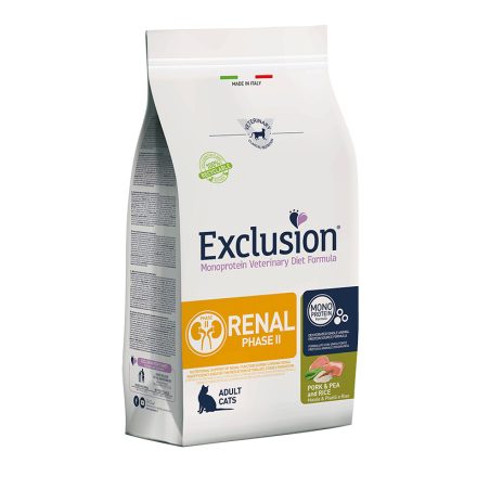 Exclusion Veterinary Diet Cat Renal Phase II. Pork&Pea and Rice gyógytáp macskának 300g