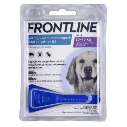 Frontline Spot-On L méret 20-40kg kutya részére 2,68ml-1db