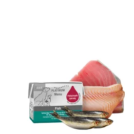   PLATINUM MENU Fish-nedves kutyatáp felnőtt kutyának hal 90g