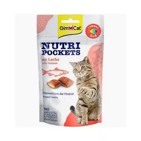   GimCat Nutri Pockets Jutalomfalat Lazac és omega 3&6 zsírsavakkal 60g
