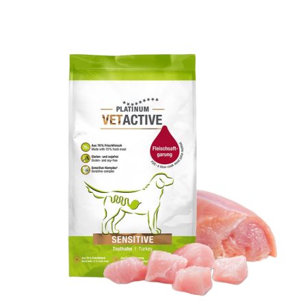 Platinum VETACTIVE Sensitive gyógytáp pulykahússal érzékeny emésztésű kutyának 1,5kg