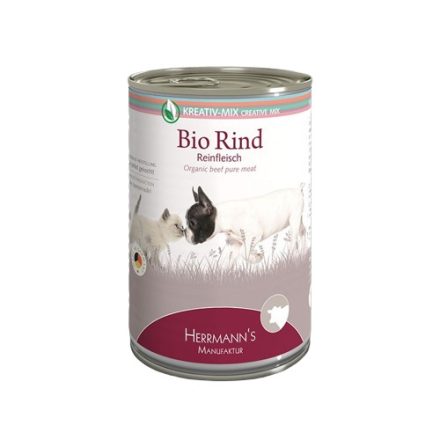 Herrmanns 100% Bio marhahús monoprotein kizárásos diétához kutyáknak és macskáknak 6 x 400g