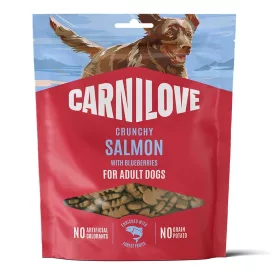 Carnilove Crunchy Snack Salmon with Blueberries 200g gabonamentes lazacos áfonyás kutyajutalomfalat 