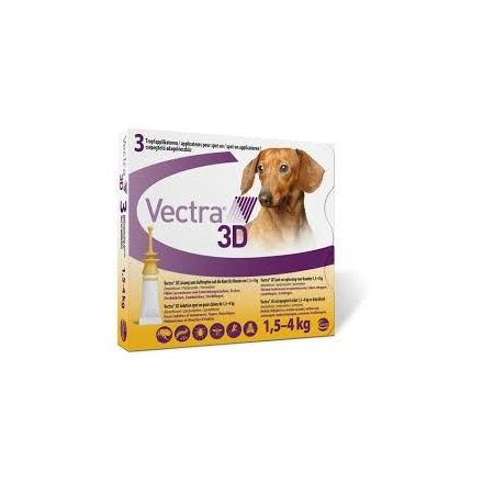 Vectra 3D Spot on 1.5 - 4 kg-ig  / 3ampulla