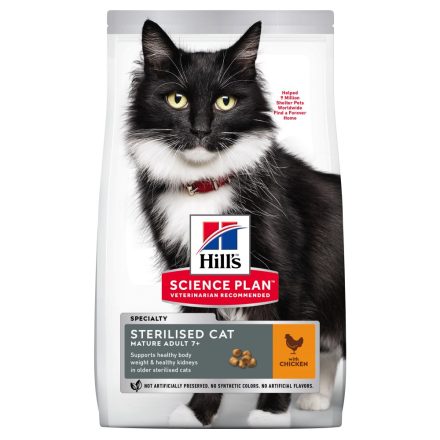 Hill's SP Feline Mature Adult 7+ Sterilized Chicken száraz eledel 300g