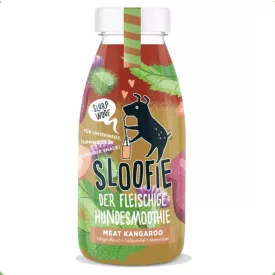   SLOOFIE MEAT KANGAROO a csábító életelem, hipoallergén kenguruhús-édesburgonya-máriatövis kutyasmoothie 250ml 