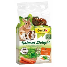   Gimbi Natural Delight aromás gyógynövények és sárgarépa - kiegészítő eleség rágcsálók számára 100g