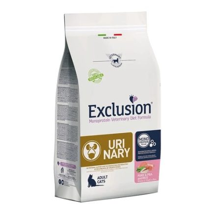 Exclusion Veterinary Diet Cat Urinary Pork&Pea and Rice gyógytáp macskának 1,5kg