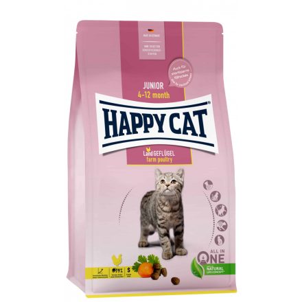 Happy Cat Junior Geflügel - Baromfi - száraz macskaeledel 300g