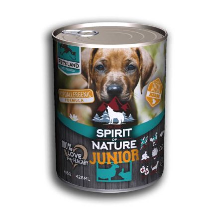 Spirit of Nature Dog Junior bárány- és nyúlhúsos konzerv 415g