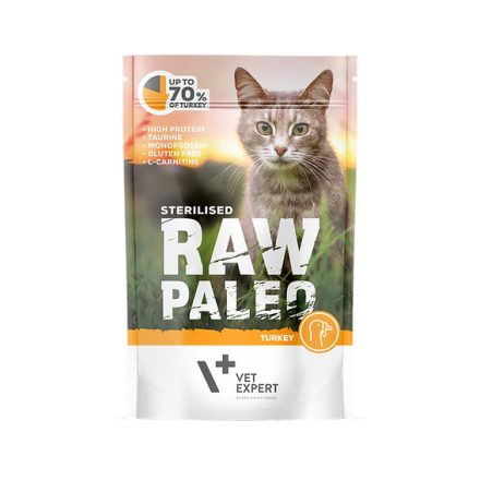 Raw Paleo Sterilised Cat pulyka alutasak 100g