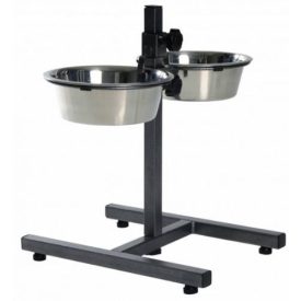 Trixie 24922 fémtál állvánnyal 2x 2,8 l /50cm