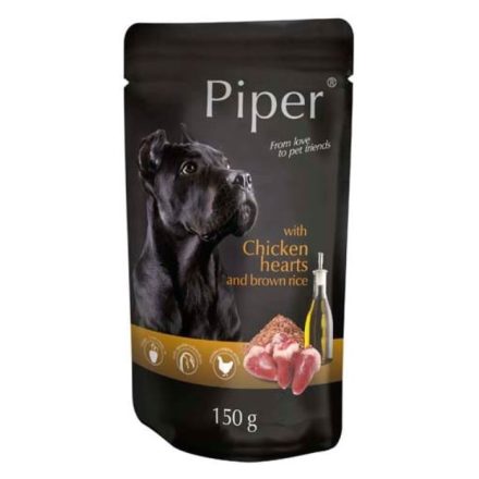 Piper Adult Chicken Heart & Brown Rice (csirkemáj-barna rizs) alutasakos eledel 10x150g