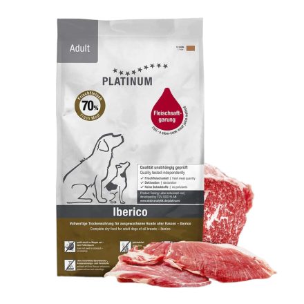 PLATINUM Adult Iberico+Greens kutyatáp felnőtt kutyának ibériai sertéshúsból 10kg 