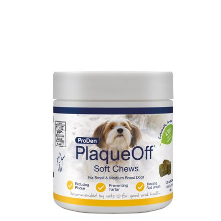 ProDen PlaqueOff small dog Soft Chews fogápoló jutalomfalat tengeri algával kis-és közepes testű kutyának 120db
