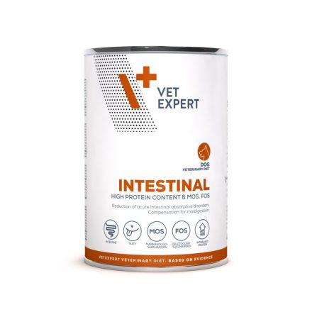 Vet Expert Veterinary Diet Intestinal konzerv emésztőrendszeri problémákra kutyáknak 400g