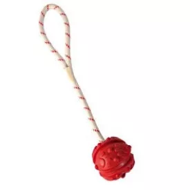   Trixie 33481 Aqua Toy Ball on Rope - natúr gumi játék, labda kötéllel kutyák részére (Ø4,5/35cm)