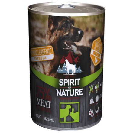 Spirit of Nature Dog bárány- és nyúlhúsos konzerv kutyáknak 800g