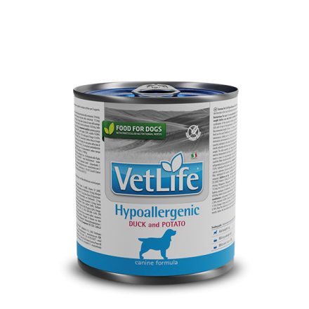 Vet Life Dog Hypoallergenic Duck & potato konzerv 300g