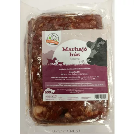 Farkaskonyha Marhajó hús darálva kutyának 500g 