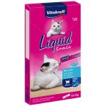   Vitakraft Cat Liquid Snack - szószos jutalomfalat lazaccal és omega 3-mal (6x15g)